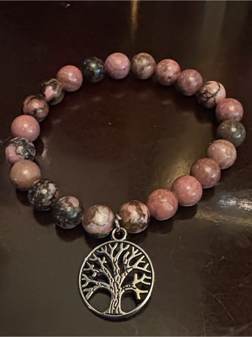 OKO CREATIONS rhodolite garnet tree of life bracelet